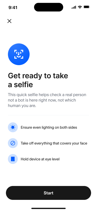 World ID App - Face Auth - Ecrã para preparar selfie.png